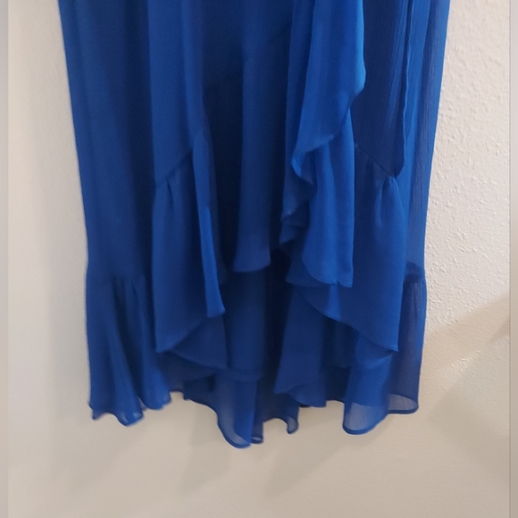 Calvin Klein Faux Wrap with Ruffles Short Sleeve Dress, Size 4 - Picture 5 of 13